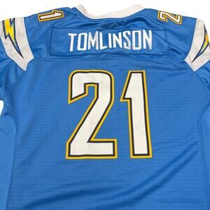 Tomlinson Chargers #21 Reebok Stitched NFL Jersey Youth XL Blue